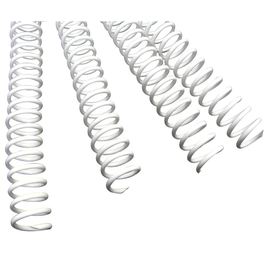9 mm 36" White BINDpro 4:1 Pitch Plastic Coil