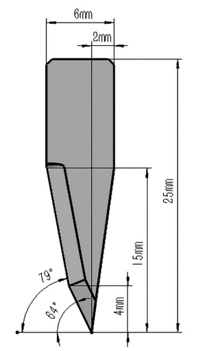 [8H171.20.18.0000316] E19-31 15mm EOT Blade for FINISHpro 2739 and 3457 (2/pack)