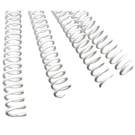 [J4WT1218] 18 mm 12" White BINDpro 4:1 Pitch Plastic Coil